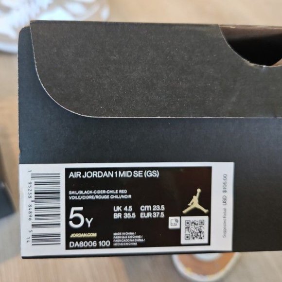 Nike Air Jordan 1 Mid SE Brushstroke 5Y - Picture 6 of 6